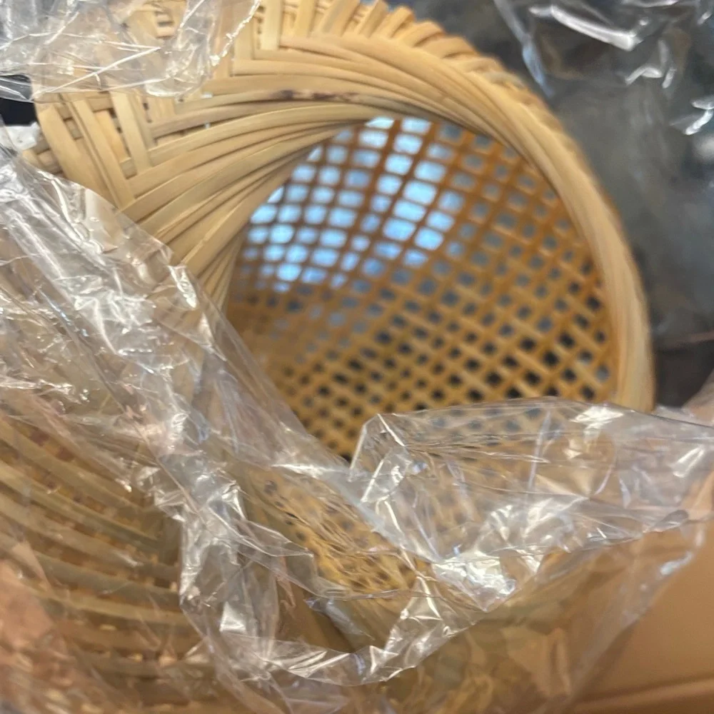 Craft Natural Bamboo Pendant Light Decorative Basket Shade